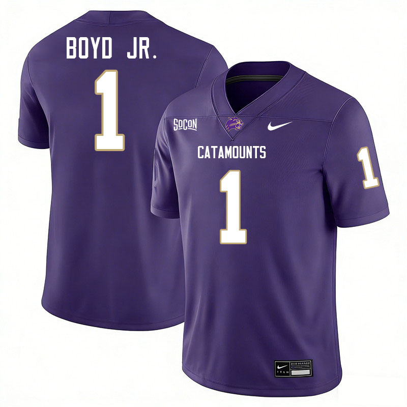 Western Carolina Catamounts #1 Patrick Boyd Jr. College Football Jerseys,Uniforms-Purple